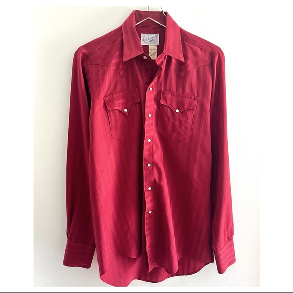 Plaid Mohair Chemise Vintage 1849 Ranchwear - Taille Femme Petit, Spectacle Cheval Rouge - Occasion En Bon état Chemise Western Vintage